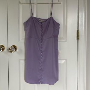 Urban Outfitters Lilac Padova Satin Slip Mini Dress
